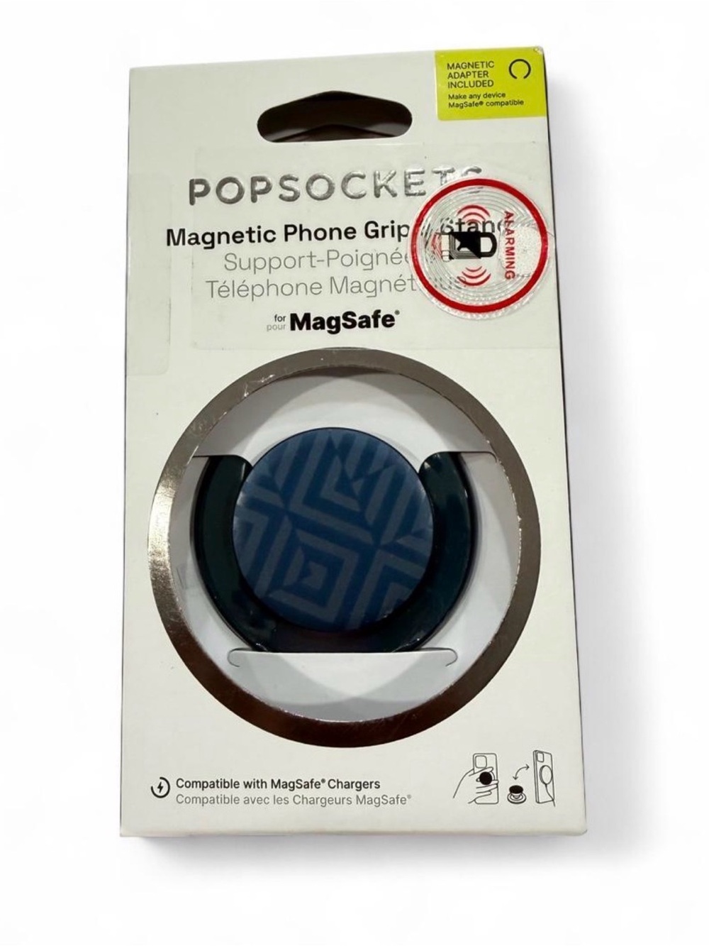 PopSocket Magnetic Phone Grip for MagSafe - Navy Blue Geometric